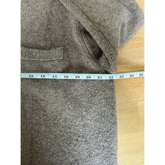 J Crew Sweater Blazer M Brown Wool Blend Alpaca‎ Shawl Collar Cardigan - Picture 8 of 9